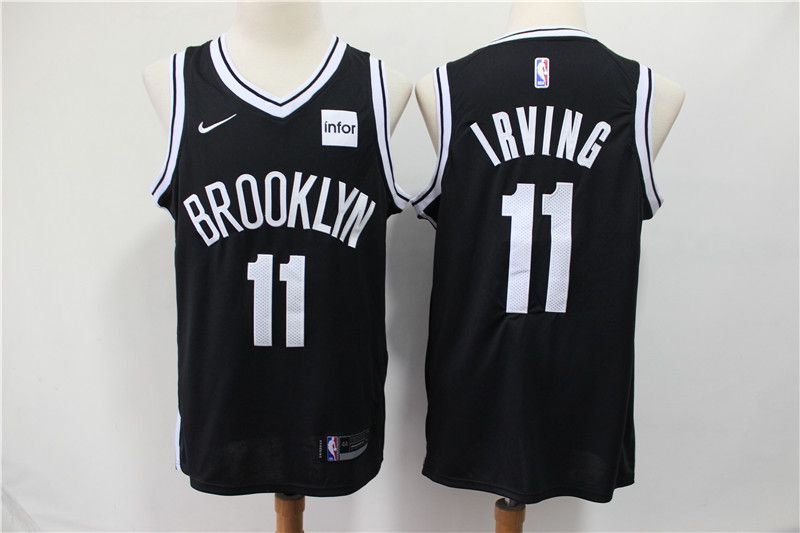 Men Brooklyn Nets 11 Irving Black Nike Game NBA Jerseys